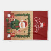 Festive Santa & Gifts Christmas Kitchen Towel Geschirrtuch (Horizontal)