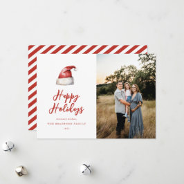 Festive Santa Hat Photo Feiertagskarte