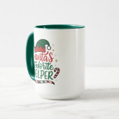 Festive Santa Helper Christmas Combo Mug Tasse (Vorderseite Links)