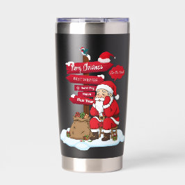 Festive Santa Signpost 11 oz Dual Tone Ceramic Mug Thermobecher