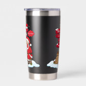 Festive Santa Signpost 11 oz Dual Tone Ceramic Mug Thermobecher (Rechts)