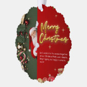 Festive Scalloped Ornament Card – Holiday Karte (Links)