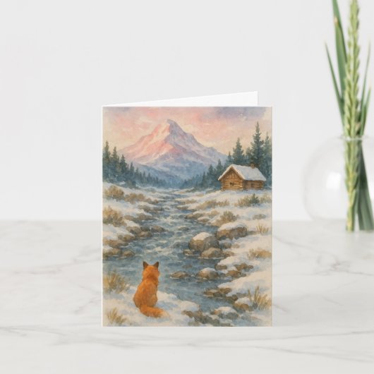 Festive scene Xmas card Feiertagskarte (Vorderseite)