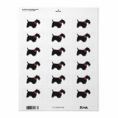 Festive Scottie Stickers! Adressaufkleber (Vorne)