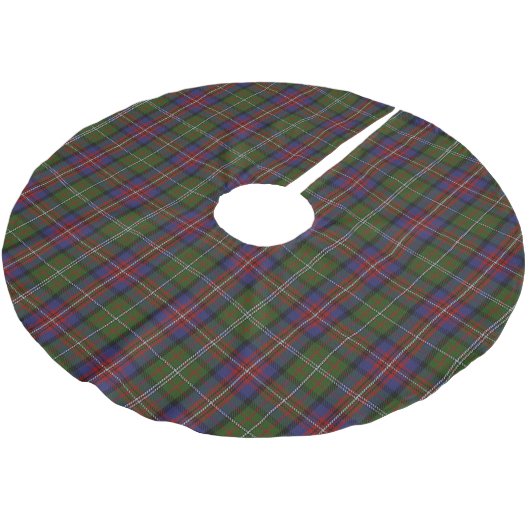 Festive Scottish Hargis Kariert Tree Skirt Polyester Weihnachtsbaumdecke (Schrägansicht)