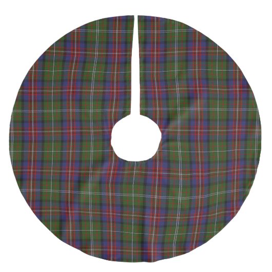 Festive Scottish Hargis Kariert Tree Skirt Polyester Weihnachtsbaumdecke (Vorderseite)