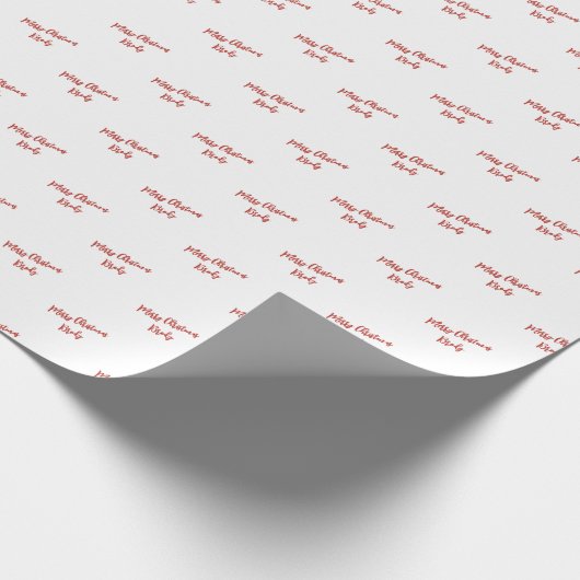 Festive Script Custom Text Christmas Geschenkpapier (Ecke)