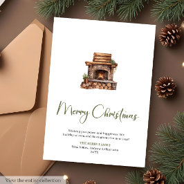 Festive Script Font Cozy Christmas Greeting Card Feiertagskarte