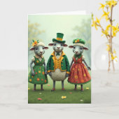 Festive Sheep Springtime Card Karte (Gelbe Blume)