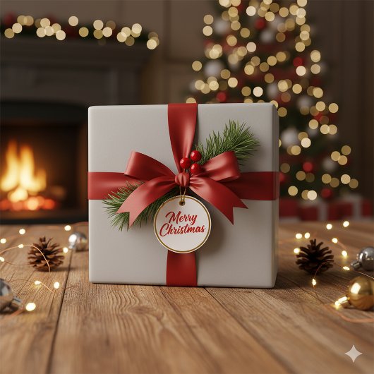 Festive Silver Glow Christmas Gift Geschenkpapier