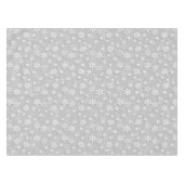 Festive Silver Grey and White Christmas Snow Tischdecke (Vorderseite (Horizontal))