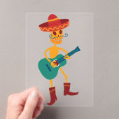 Festive Skeleton Guitar Player Acryleinladungen (Insitu (Handheld))