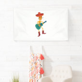 Festive Skeleton Guitar Player Banner (Insitu)