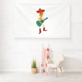 Festive Skeleton Guitar Player Banner (Insitu)