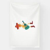 Festive Skeleton Guitar Player Banner (Vertikal)