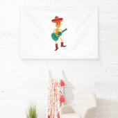 Festive Skeleton Guitar Player Banner (InSitu)