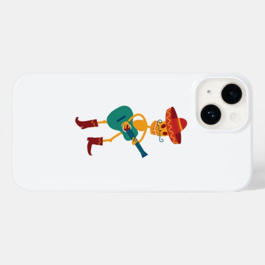 Festive Skeleton Guitar Player Case-Mate iPhone Hülle (Rückseite (Horizontal))