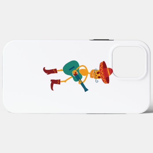 Festive Skeleton Guitar Player Case-Mate iPhone Hülle (Rückseite (Horizontal))