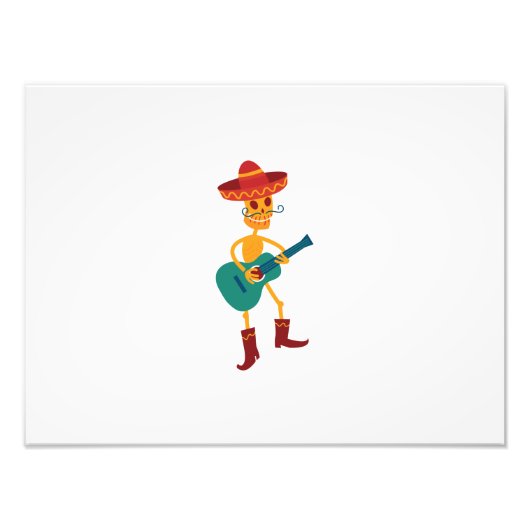 Festive Skeleton Guitar Player Fotodruck (Vorne)