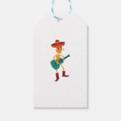 Festive Skeleton Guitar Player Geschenkanhänger (Vorderseite)