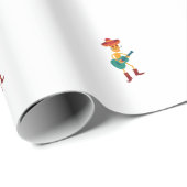 Festive Skeleton Guitar Player Geschenkpapier (Rolleneckpunkt)