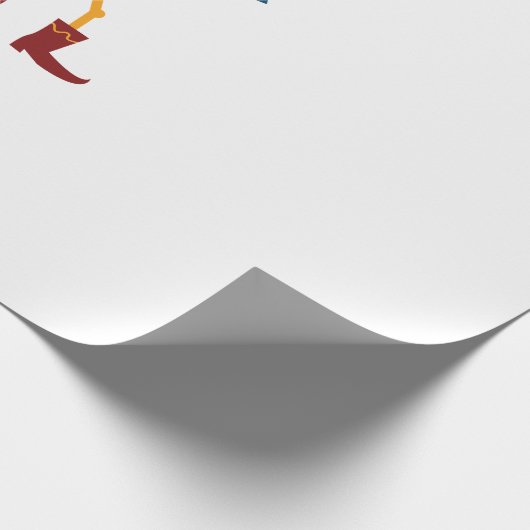 Festive Skeleton Guitar Player Geschenkpapier (Ecke)