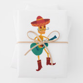 Festive Skeleton Guitar Player Geschenkpapier Set (Beispiel)