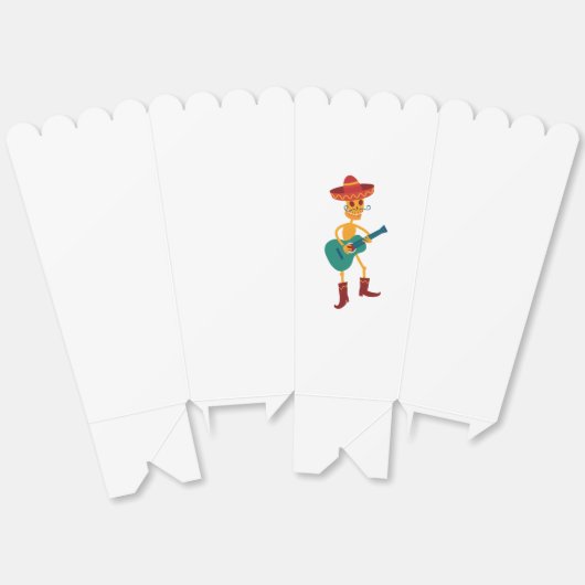 Festive Skeleton Guitar Player Geschenkschachtel (Ungeklappt)