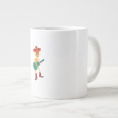 Festive Skeleton Guitar Player Jumbo-Tasse (Vorderseite Rechts)