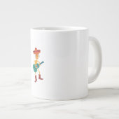 Festive Skeleton Guitar Player Jumbo-Tasse (Vorderseite Rechts)