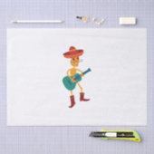 Festive Skeleton Guitar Player Seidenpapier (Handwerk)