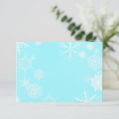 Festive Snowflake Card Umschlag Einladung (Stehend Vorderseite)