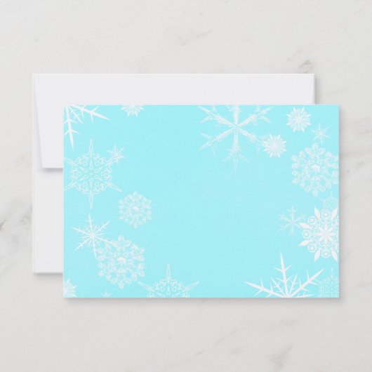 Festive Snowflake Card Umschlag Einladung (Rückseite)