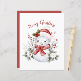 Festive Snowman Christmas Paper Sheet