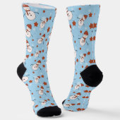 Festive Snowman Christmas Socks Socken (Gewinkelt)