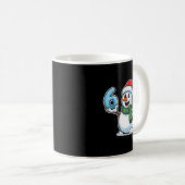 Festive Snowman Christmas Winter Cheer 67 Number  Kaffeetasse (VorderseiteRechts)