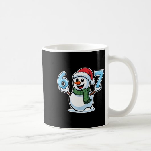 Festive Snowman Christmas Winter Cheer 67 Number Kaffeetasse (Rechts)