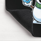 Festive Snowman Christmas Winter Cheer 67 Number Mousepad (Ecke)