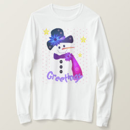 Festive Snowman Fashion T-Shirt