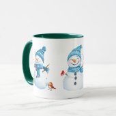 "Festive Snowman Weihnachts-Tasse" Tasse (Vorderseite Links)