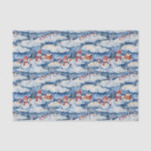 Festive Snowman Winter Watercolor Seidenpapier (Vorderseite)