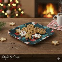 Festive Snowmen Christmas Trees Holiday Gift Sqr