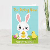 Festive Spring Rabbit Celebration Card Karte (Vorderseite)