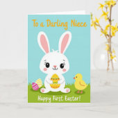 Festive Spring Rabbit Celebration Card Karte (Gelbe Blume)
