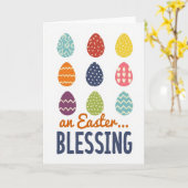 Festive Springtime Eggs Card Karte (Gelbe Blume)