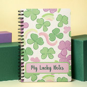Festive St. Paddy's Light Green & Rainbow Pattern Notizblock
