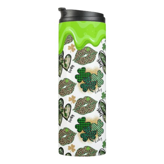 🍀 Festive St. Patrick's Day Design 🍀 Thermosbecher (Nach rechts gedreht)