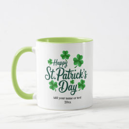 Festive St. Patrick's Day with Shamrock Border Tasse