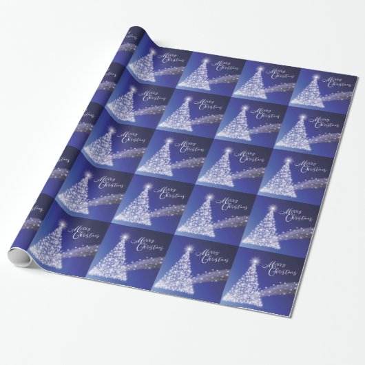Festive Starry Bright Frohe Weihnachten Geschenkpapier (Ungerollt)
