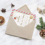 Festive Strip Nice List Certificate Foil Card Folieneinladung